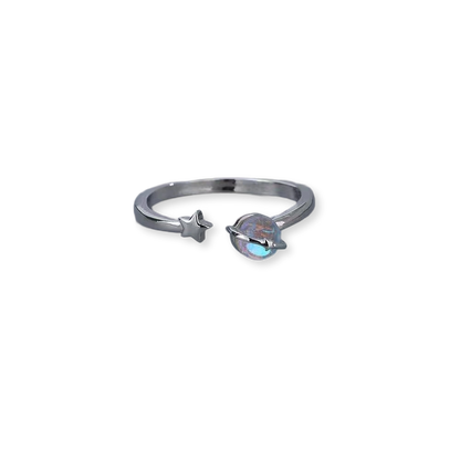 Sternstunde | Y2K Aurora Ring for Cosmic Timing and Quiet Collisions