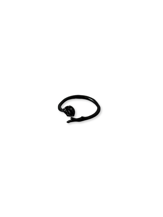 She’s a Difficult Flower | Black Rose Thorn Ring for the Beautifully Guarded