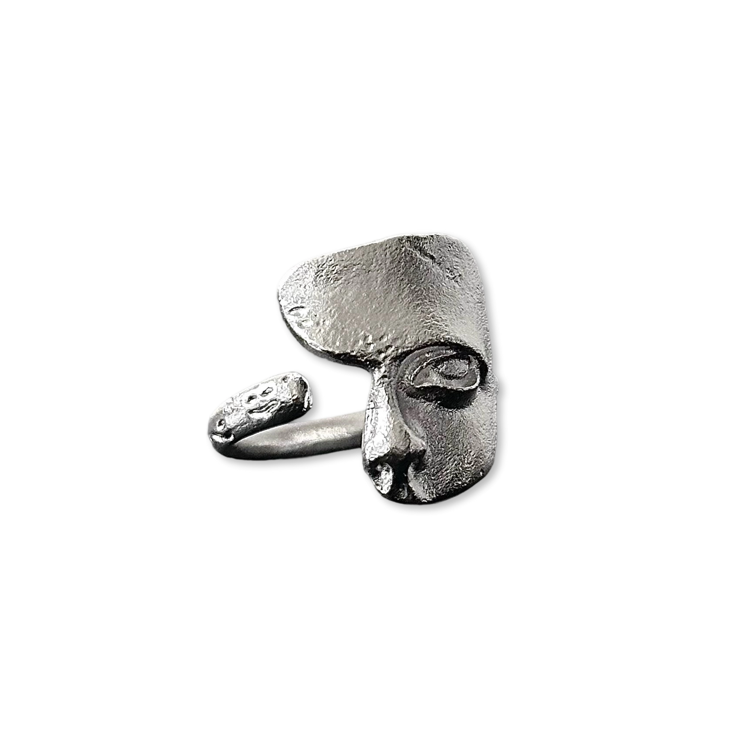 Blazed White | Heat-Treated Scorched Alba Ring (One-of-a-Kind)