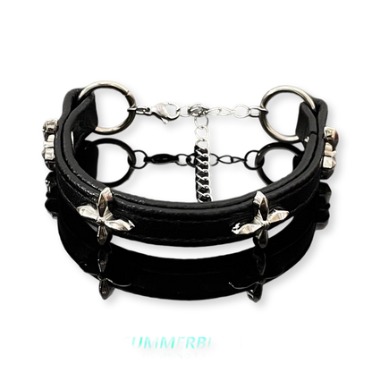 Force Bloom | “Have You Pushed Hard Enough?” Floral Leather Bracelet (Y2K Limited)