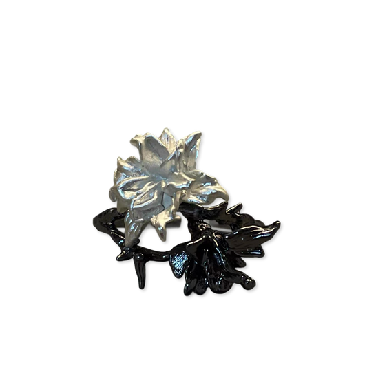 Twin Blossoms | Dual Bloom Statement Ring (Y2K Limited)