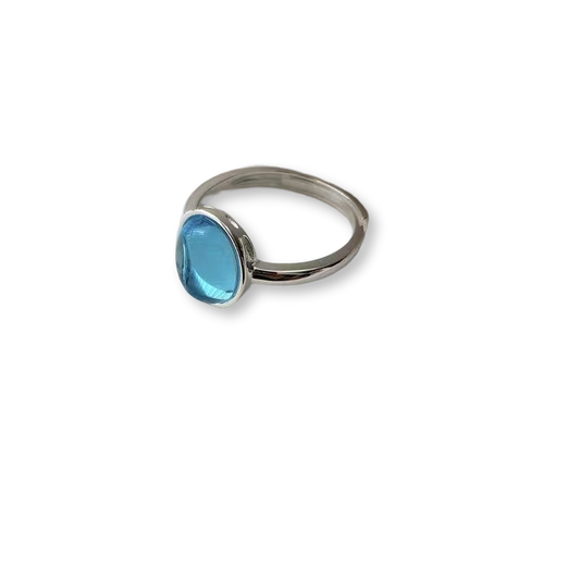 Aquamarine Drop | Eternal Blue Sea Ring (Y2K Limited)