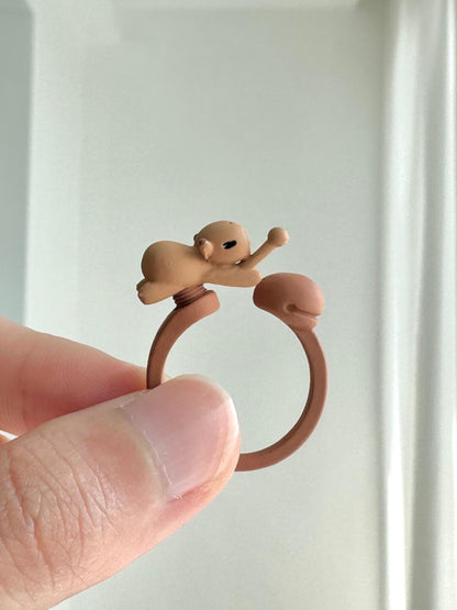 Woodpecker Dolphin Ring | Zen Calm & Playful Whimsy (Limited Edition)