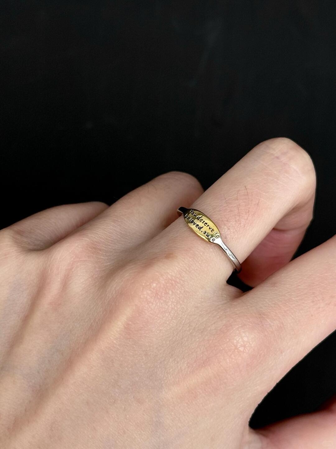 You Deserve to Be Loved Ring | Kafka-Inspired Elegance & Poetic Design (Limited Edition)