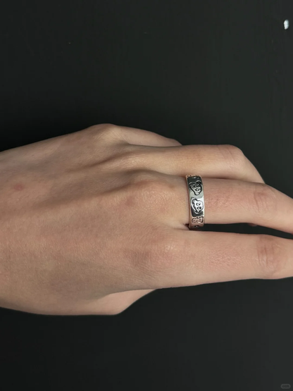 Shinnosuke-Inspired Statement Ring | Bold Childhood Icon Meets Streetwear Drip